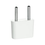 Adaptador de Enchufe Plano a Redondo Blanco