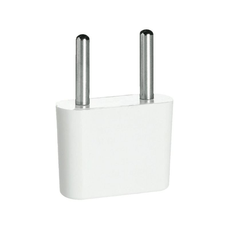 Adaptador de Enchufe Plano a Redondo Blanco