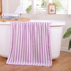 Toalla Super Absorbente de Baño Morada y Blanca