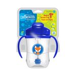 Vaso Con Pajilla Y Asas 9O Azul(6M+) - Dr. Browns