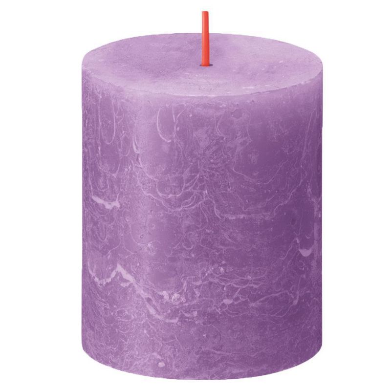Vela Pillar Violeta 6.8x6.8x8 Cm - Bolsius