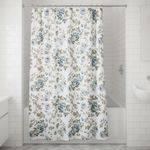 Set de Cortina para Ducha Diseño Rosas Azules
