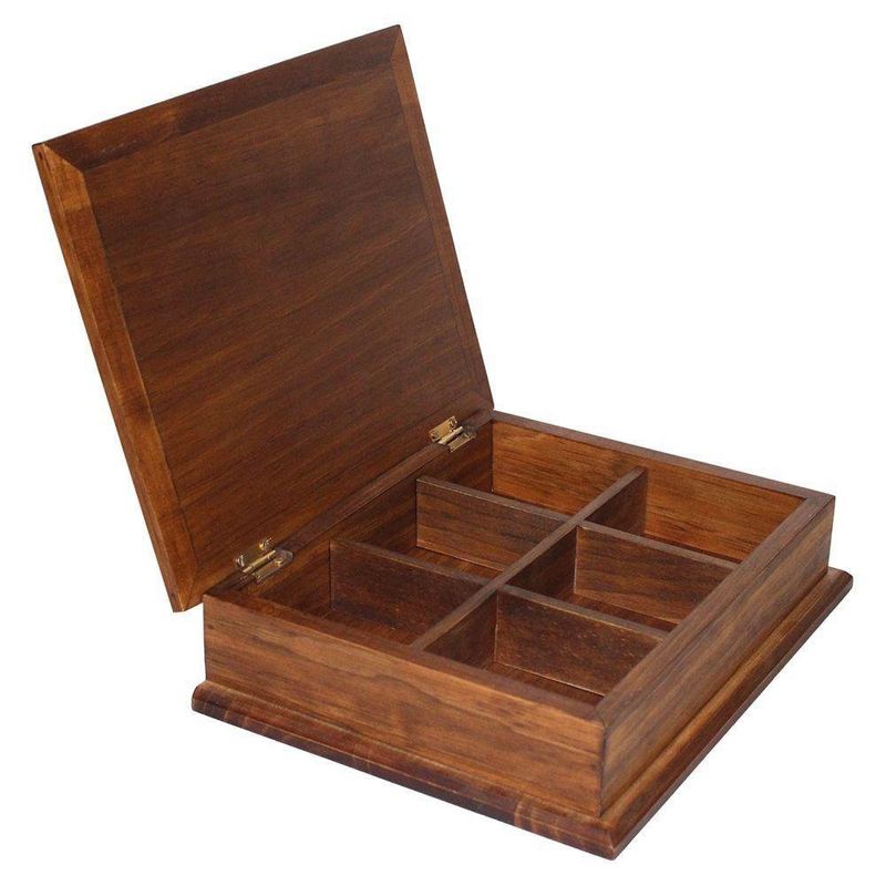 Caja De Te 6 Divisiones Con Textil