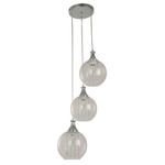 Lámpara Colgante Cromo/Vidrio 3Bombillosx40Wmax - Zlumini