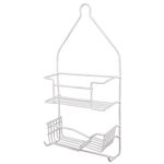 Organizador de Ducha de Acero de 2 Niveles Color Blanco