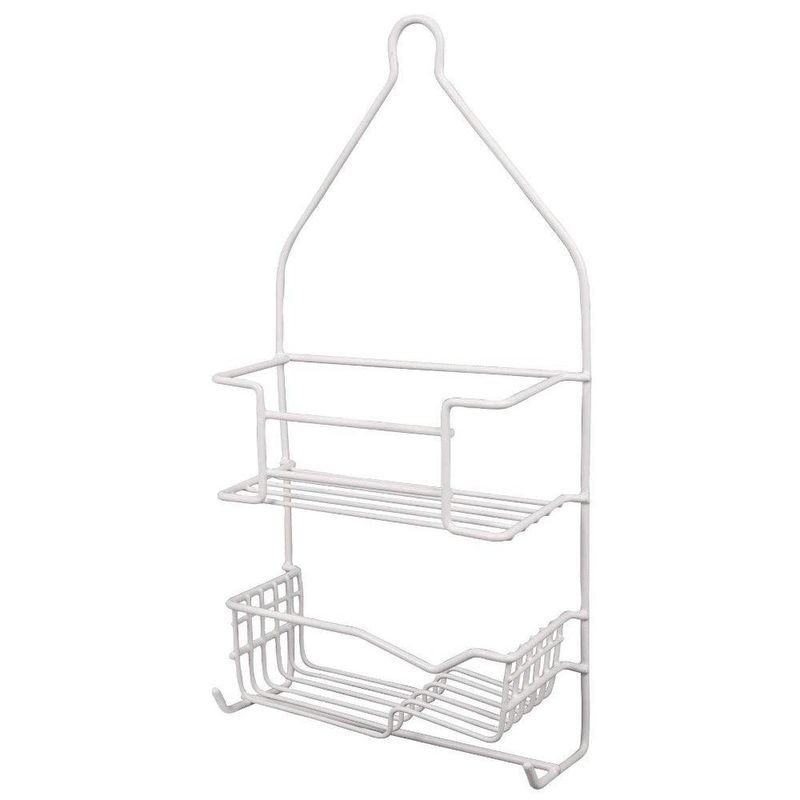 Organizador de Ducha de Acero de 2 Niveles Color Blanco