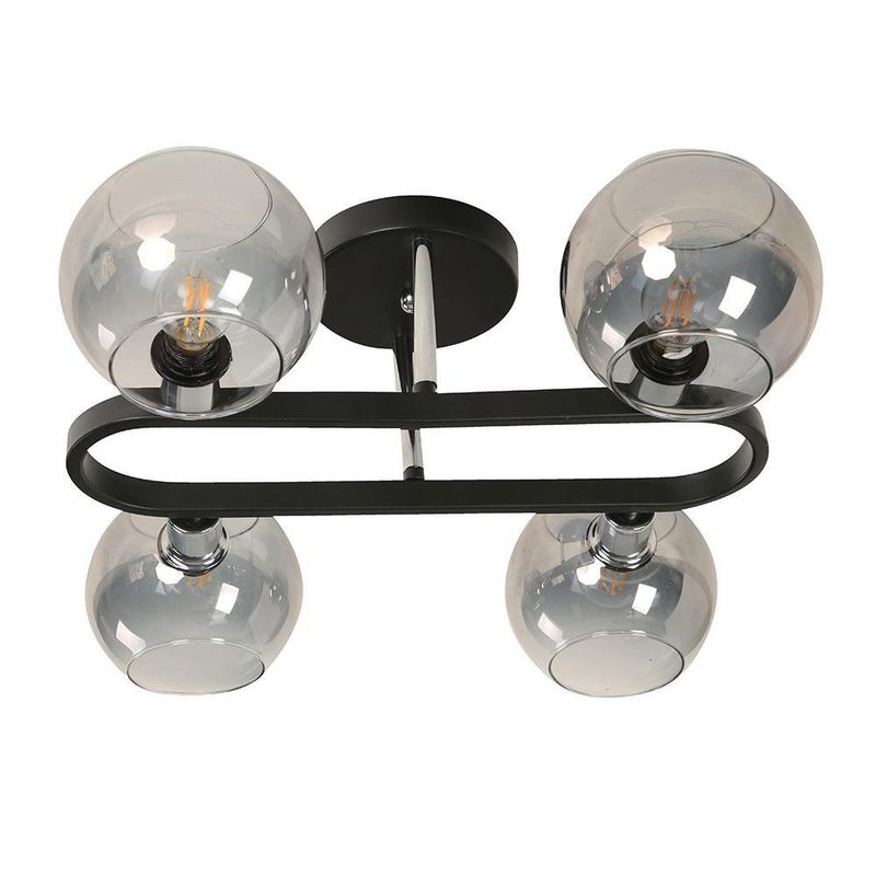 Lámpara De Techo Namoda Negra 4 Luces E14 40W - Zlumini