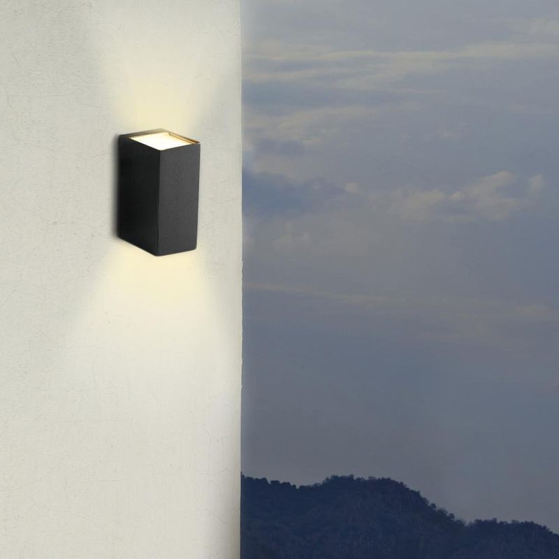 Lámpara De Pared Led Hyadum Negra 9 W - Tecnolite