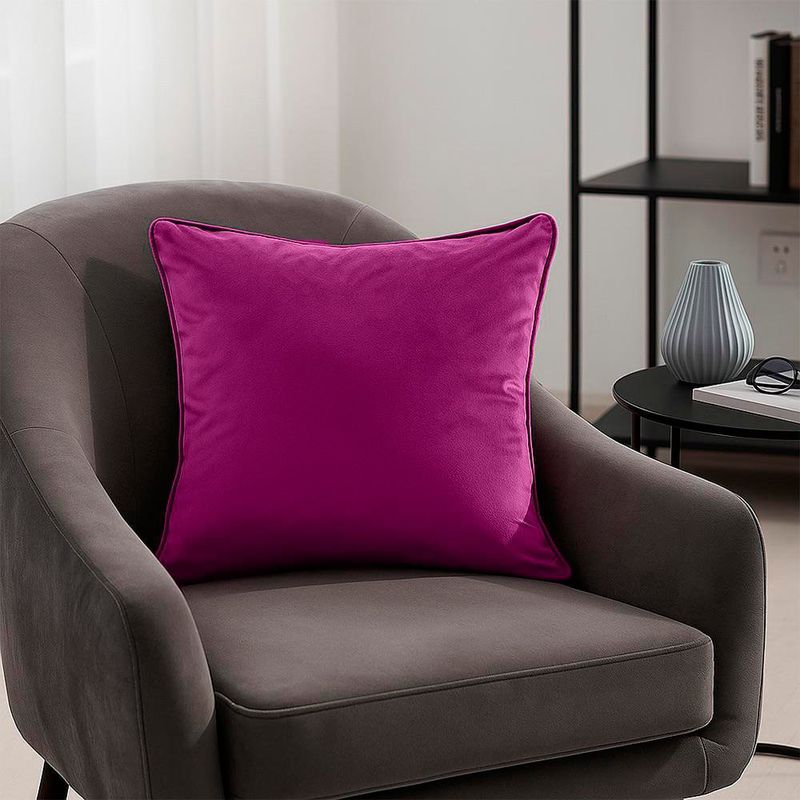 Cojín Relleno Decorativo Cuadrado Púrpura Vibrante 40 x 40 Cm