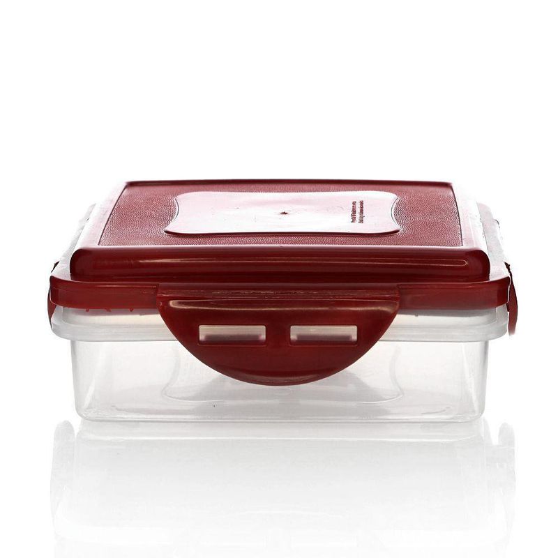 Tazon Click Clack Cuadrado 2 Tz Rojo