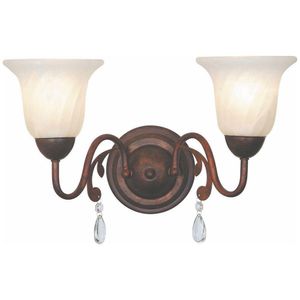 Lámpara Doble para Pared Estilo Clásico Vidrio Opal