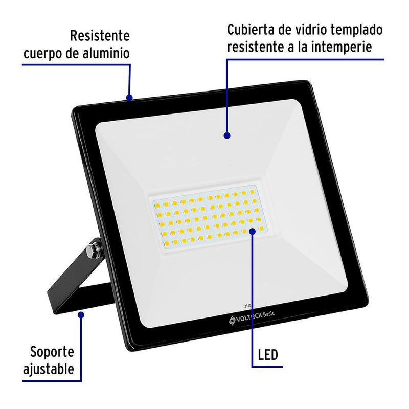 Reflector Ultra Delgado LED Luz Cálida 50 W – Volteck