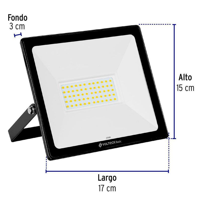 Reflector Ultra Delgado LED Luz Cálida 50 W – Volteck