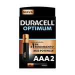 Batería Alcalina AAA Optimum 2 Pzas - Duracell