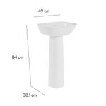 Lavamanos Aluvia Con Pedestal Blanco - Corona