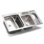 Lavatrastos Empotrable 2 Fosas 90x45x23 cm