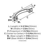 Halador Amerock Candler 96 Mm Niquel