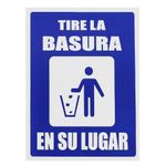 Rótulo Tire La Basura - Foto Metal