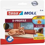 Sello Aislante Autoadhesivo Tubular Perfil D Café 6 M x 9 mm