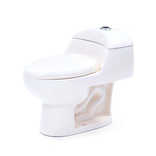 Sanitario de Una Pieza con Descarga Dual Elongado Vescovo Blanco