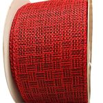 Listón Rojo con Cuadros 2.5 Plg X 10 Yardas - Scandi