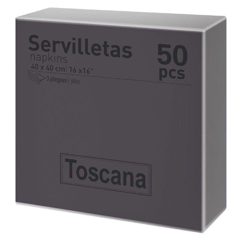 Set 50 Servilletas Black - Toscana