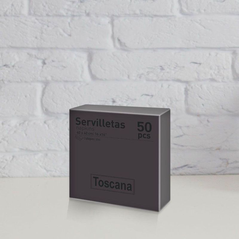 Set 50 Servilletas Black - Toscana