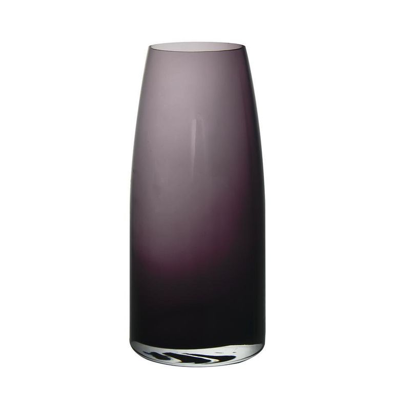 Florero Ovalado De Cristal Morado 22 Cm - Viva