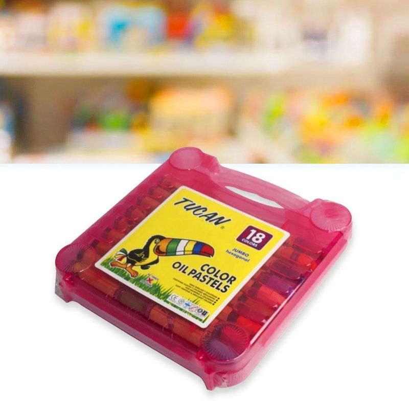 Crayón Pastel Caja Plástica 18 Colores