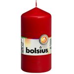 Vela Pillar Roja 5.8x5.8x12 Cm - Bolsius