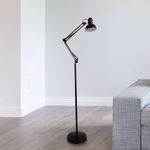 Lámpara De Pie Móvil Negra 1 Luz 60W - Z