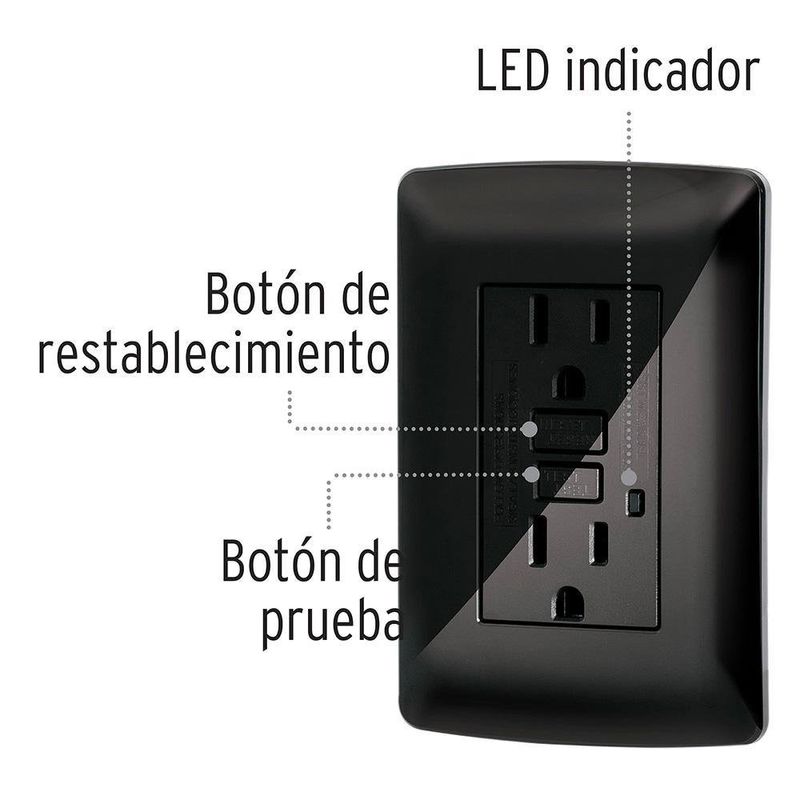 Tomacorriente Doble Falla A Tierra - Volteck