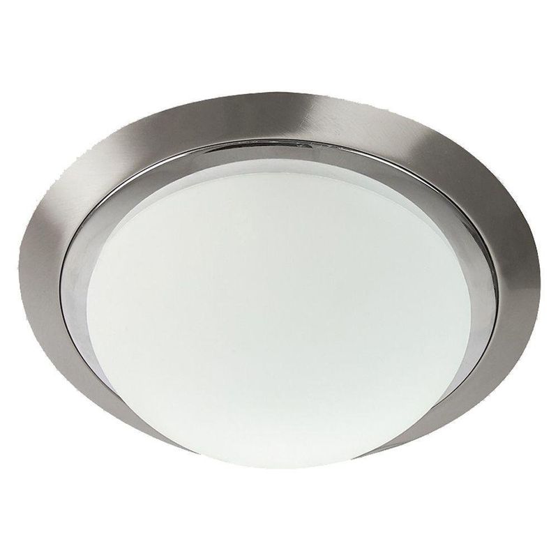 Plafón De Techo Plateado 1 Luz - Tecnolite