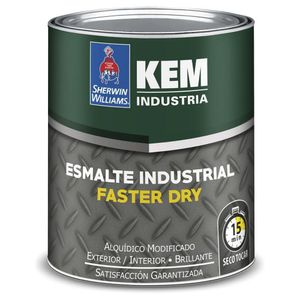 Esmalte Kem Faster Dry 1/4 Galón Negro