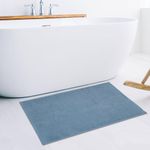 Alfombra De Baño Azul Humo 50x80 Cm - Livim Natural Home