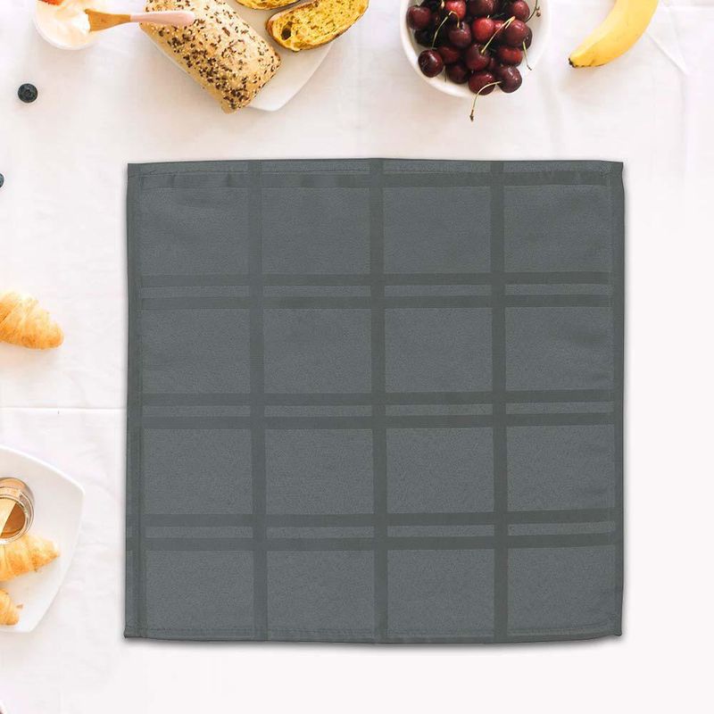 Set de 4 Servilletas con Relieve Gris de 40X40 Cm - Viva