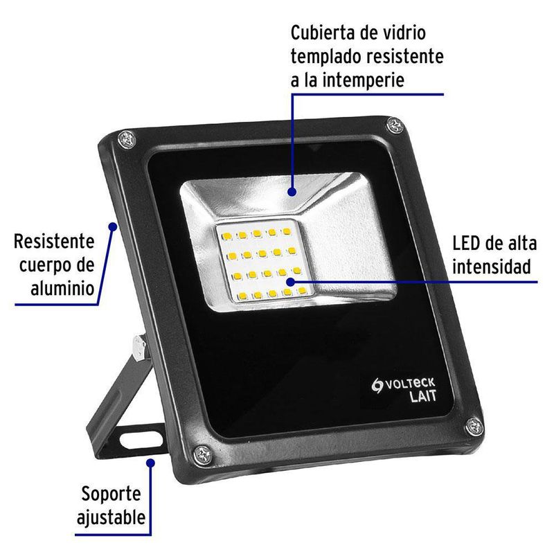 Reflector Delgado LED Luz De Día 10 W - Volteck