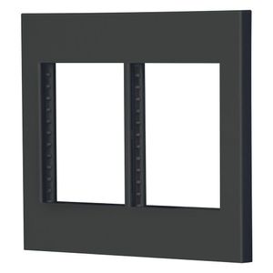 Placa de 6 Módulos Negro