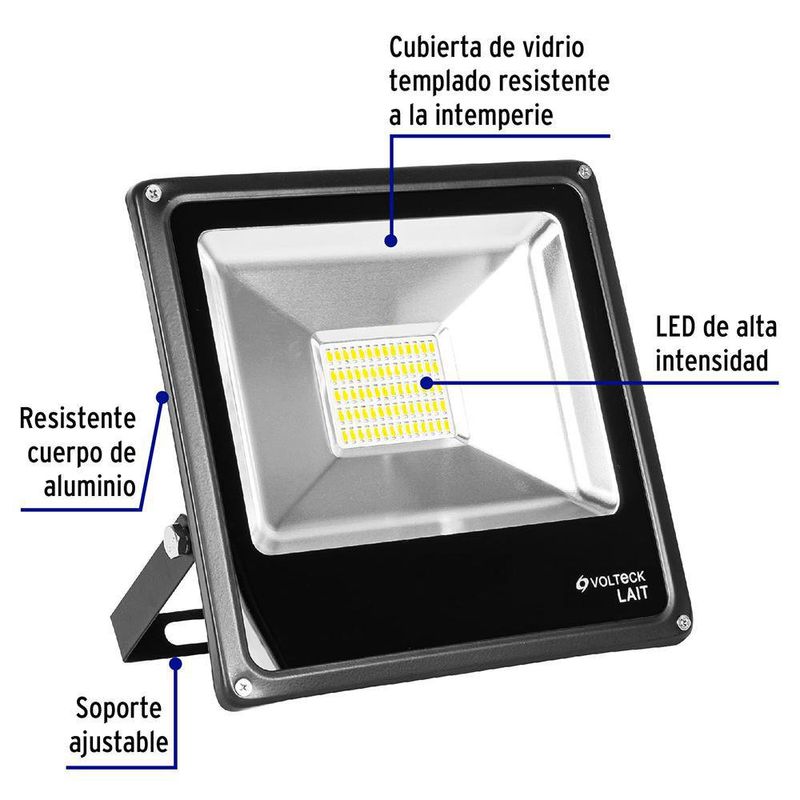 Reflector Delgado LED Luz Cálida 30 W - Volteck