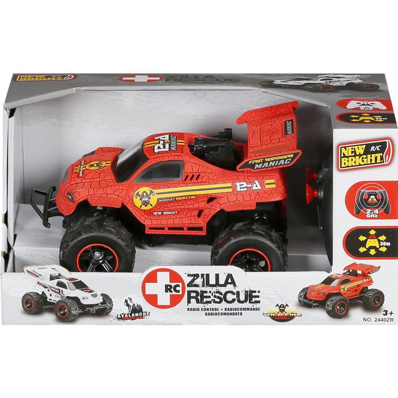 Carro A Control Remoto Rescate Maniaczilla 1:24 Colores Surtidos - New Bright