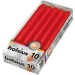 Paquete De Velas Taper Roja 10 Unidades - Bolsius