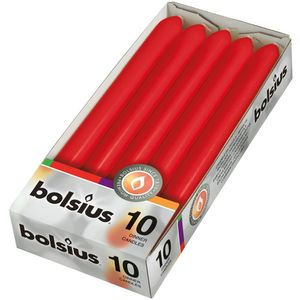 Paquete de Velas Taper Roja 10 Unidades