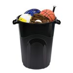 Basurero Para Jardín Negro De Plástico 32 Gal - United Solutions