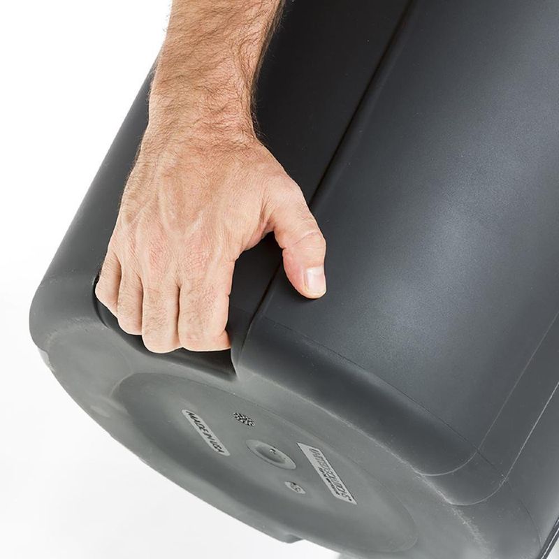 Basurero Para Jardín Negro De Plástico 32 Gal - United Solutions