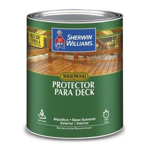 Barniz Protector para Deck Sher-Wood Alquídico Exterior - Interior Satinado 1 Galón