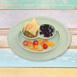 Plato de Silicona Infantil Diseño de Carita y Base Antideslizante