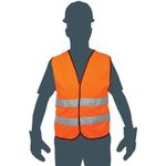 Chaleco De Seguridad Con Cinta Unitalla Naranja - Truper