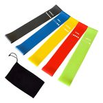 Set de 5 Mini Bandas de Resistencia de 12 plg con Bolsa de Transporte