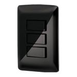 Interruptor Triple Negro - Volteck