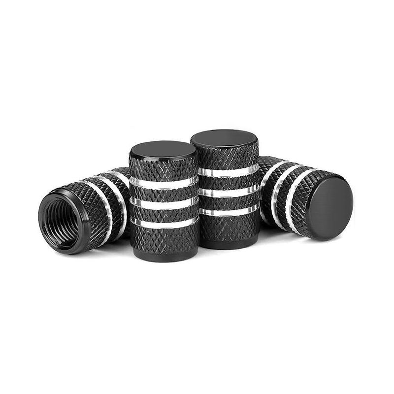 Set De Tapones Negros Para Válvula De Llanta 4 Pzas - Ig Tuning